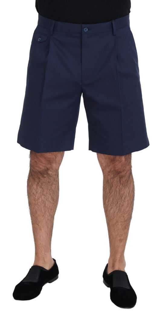 Dolce &amp; Gabbana Blaue Chinos Baumwollstretch-Freizeitshorts
