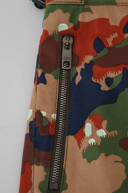 Dolce &amp; Gabbana Mehrfarbige Camouflage-Cargo-Shorts aus Baumwolle