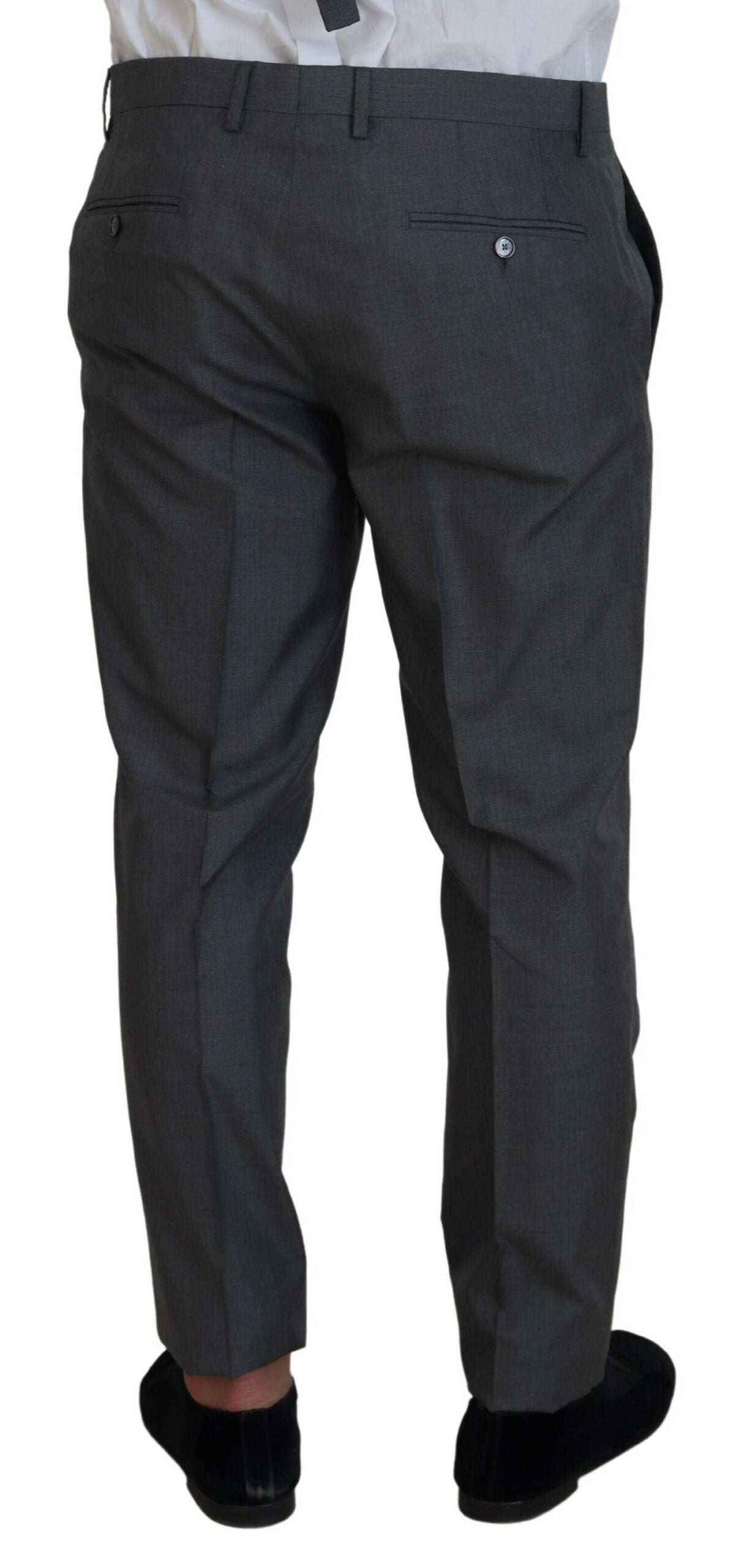 Dolce &amp; Gabbana Grauer MARTINI 3-teiliger Slim Fit Anzug