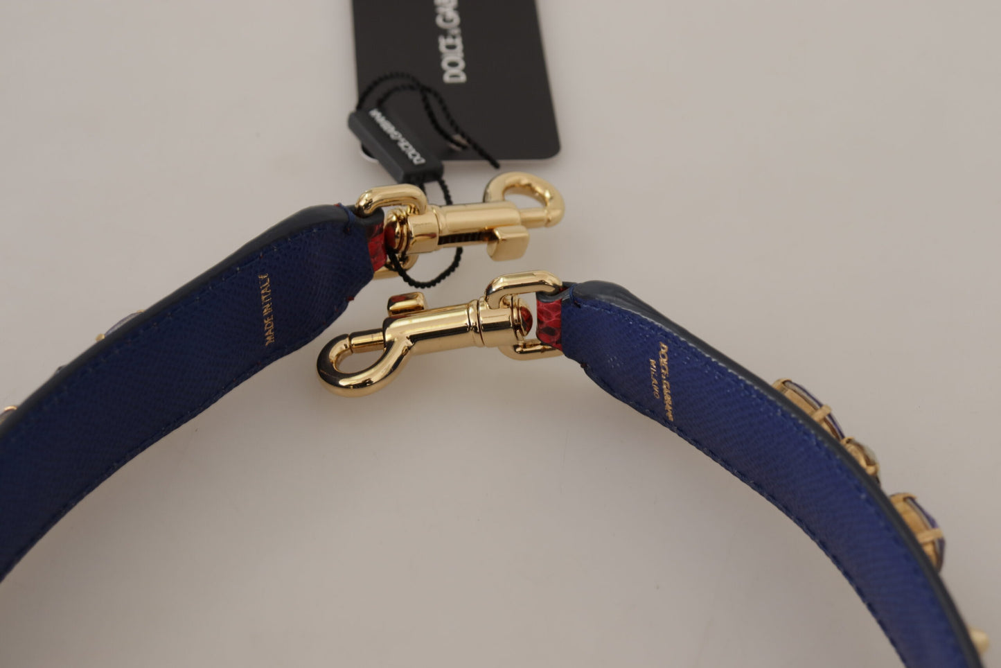 Dolce &amp; Gabbana – Schultergurt für Taschen aus exotischem Leder mit Kristallen in Rot