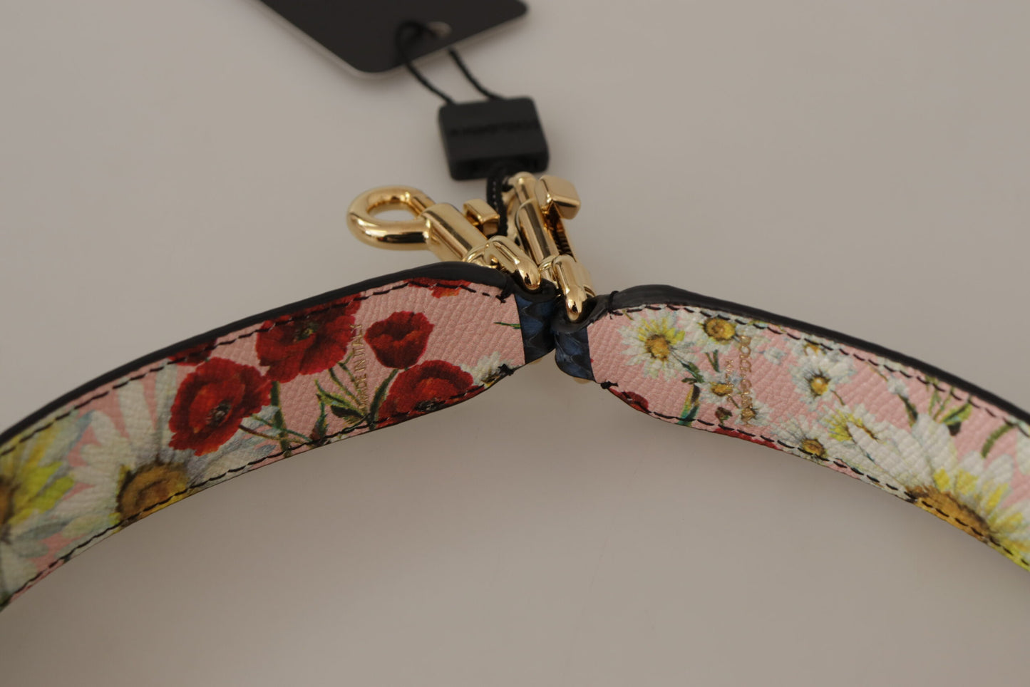 Dolce &amp; Gabbana – Wende-Schultergurt aus exotischem Leder mit Kristallen in Blau