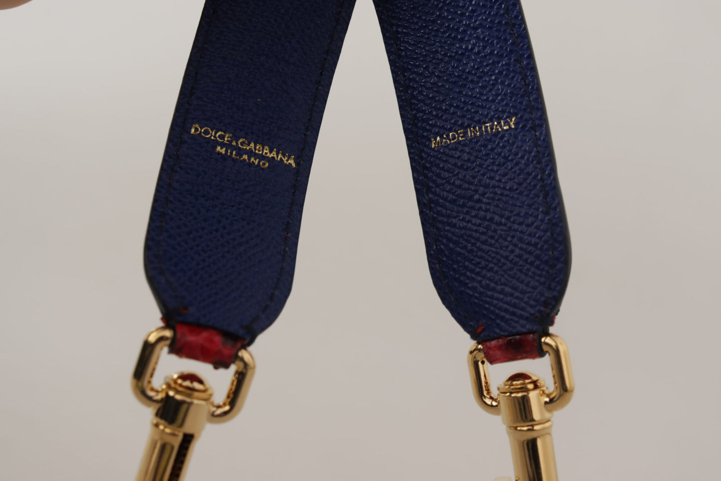 Dolce &amp; Gabbana – Schultergurt aus rotem exotischem Leder mit Kristallen