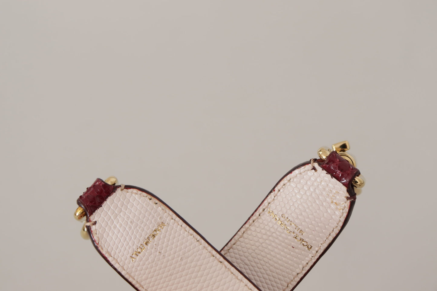 Dolce &amp; Gabbana Bordeaux Leder Kristalle Tasche Schultergurt