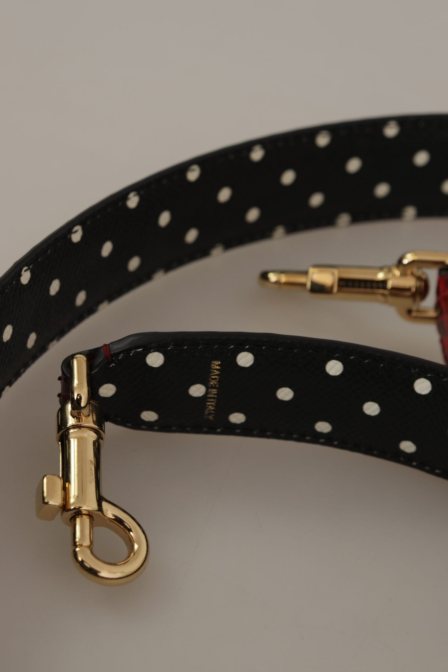 Dolce &amp; Gabbana – Wendbarer Schultergurt aus rotem Pythonleder mit Kristallen