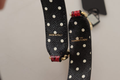Dolce &amp; Gabbana – Wendbarer Schultergurt aus rotem Pythonleder mit Kristallen