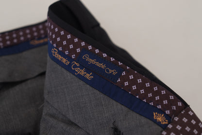 Domenico Tagliente – Schwarze, schmal zulaufende Anzughose