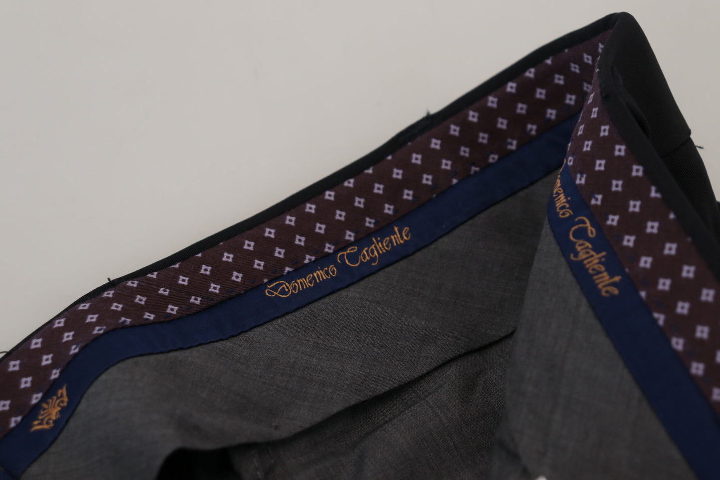 Domenico Tagliente – Schwarze, schmal zulaufende Anzughose aus Polyester