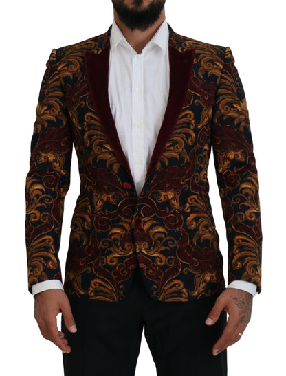 Dolce &amp; Gabbana – Einreihiger Martini-Blazer mit mehrfarbigem Blumenmuster