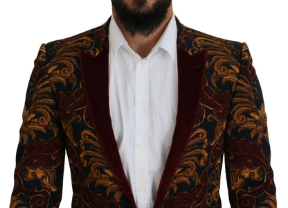 Dolce &amp; Gabbana – Einreihiger Martini-Blazer mit mehrfarbigem Blumenmuster