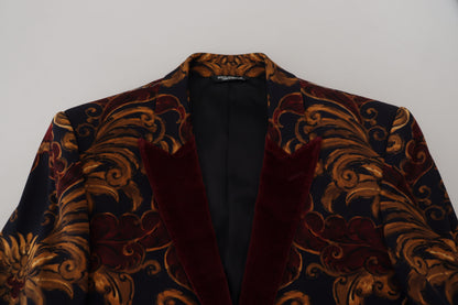 Dolce &amp; Gabbana – Einreihiger Martini-Blazer mit mehrfarbigem Blumenmuster