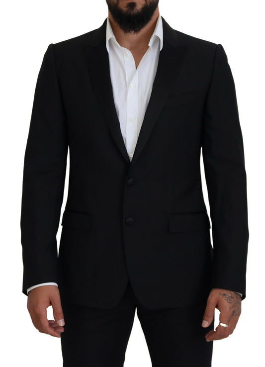 Dolce &amp; Gabbana – Schwarzer, formeller Martini-Blazer in Slim Fit
