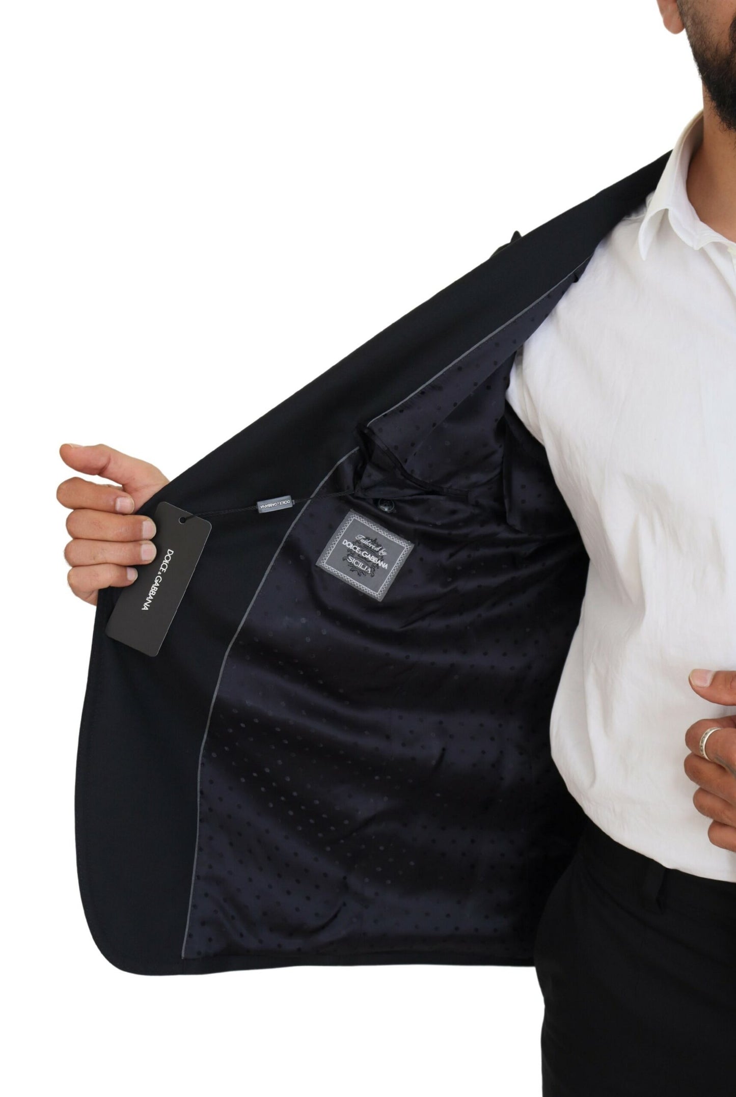 Dolce &amp; Gabbana – Formeller Sicilia-Blazer aus dunkelblauer Wolle