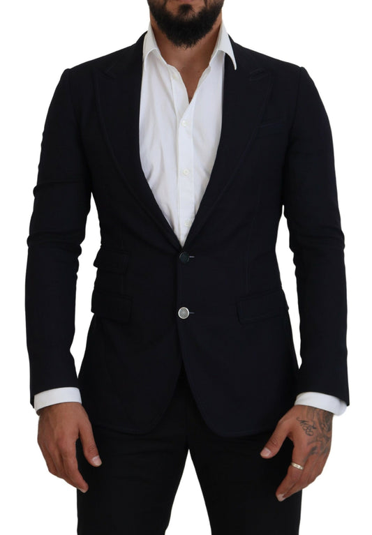 Dolce &amp; Gabbana – Blauer formeller Taormina-Blazer aus Wolle