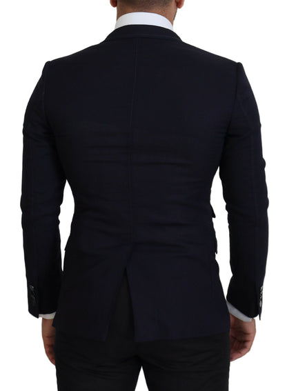 Dolce &amp; Gabbana – Blauer formeller Taormina-Blazer aus Wolle