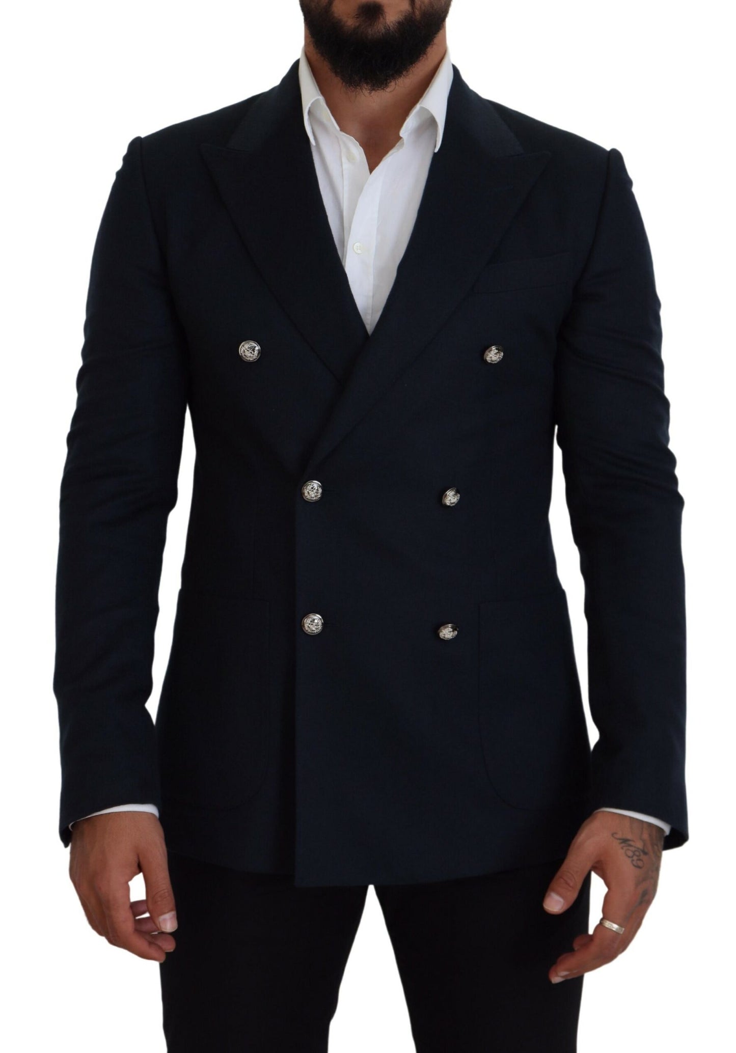Dolce &amp; Gabbana – Blauer, zweireihiger Blazer