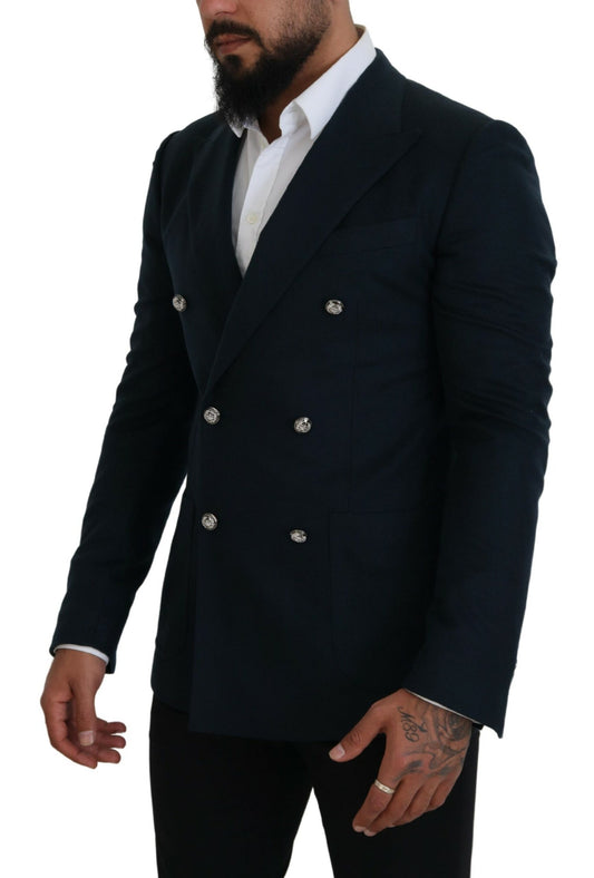 Dolce &amp; Gabbana – Blauer, zweireihiger Blazer