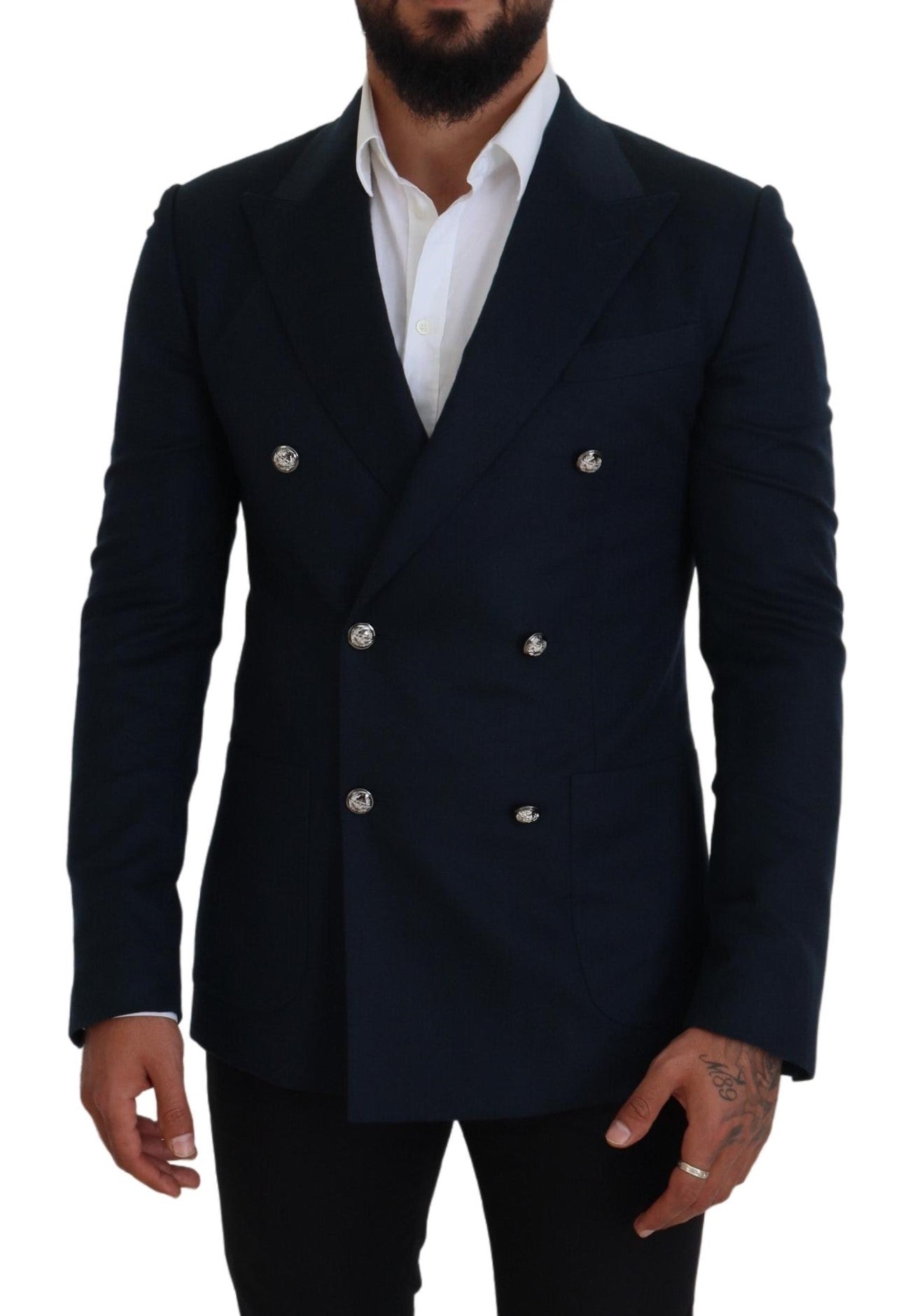 Dolce &amp; Gabbana – Blauer, zweireihiger Blazer