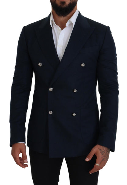 Dolce &amp; Gabbana – Blauer, zweireihiger Blazer