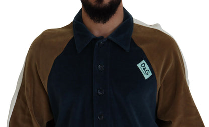 Dolce &amp; Gabbana Mehrfarbiger Pullover aus Baumwolle mit Kragen