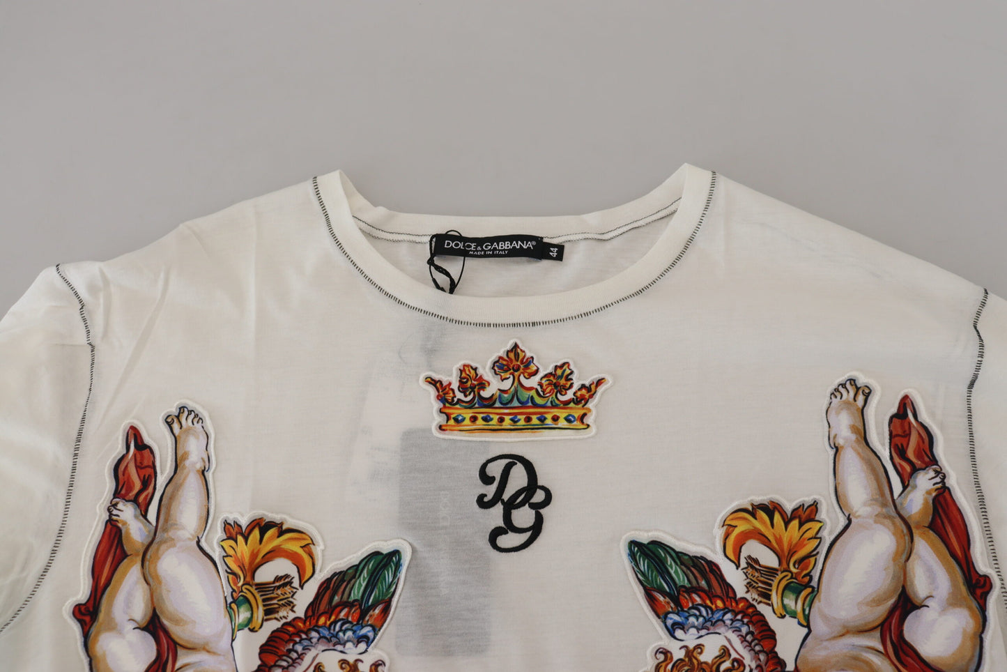 Dolce &amp; Gabbana – Weißes bedrucktes Kurzarm-T-Shirt für Herren