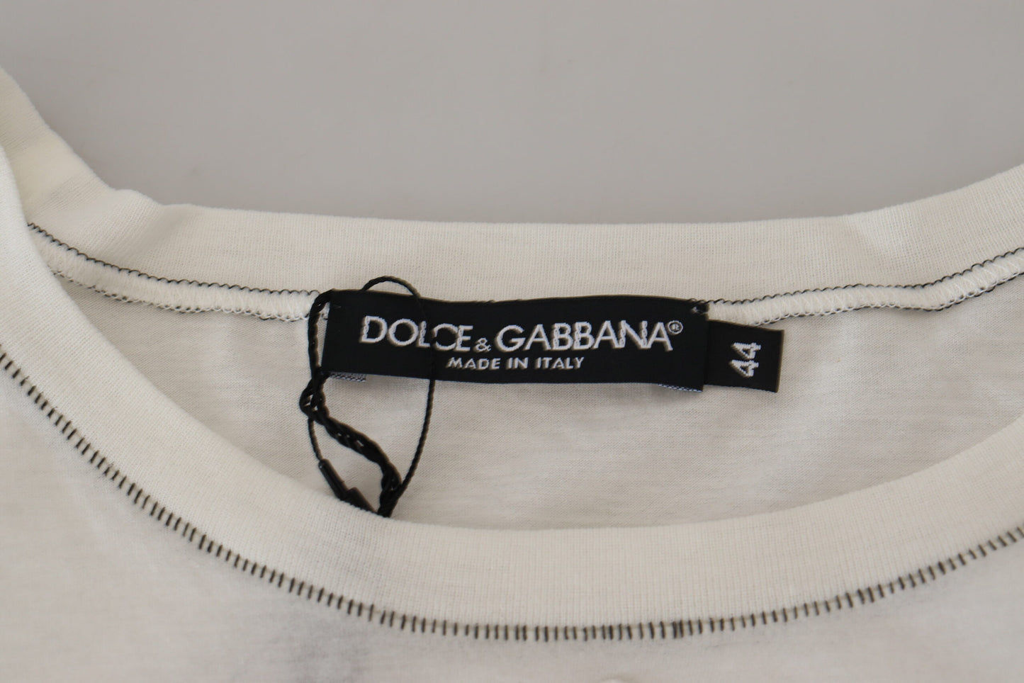 Dolce &amp; Gabbana – Weißes bedrucktes Kurzarm-T-Shirt für Herren