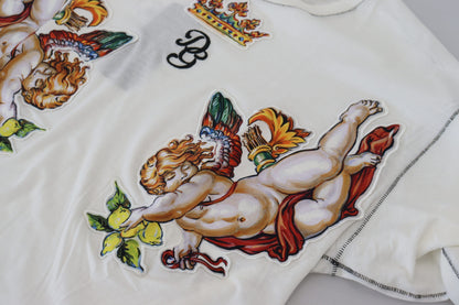 Dolce &amp; Gabbana – Weißes bedrucktes Kurzarm-T-Shirt für Herren