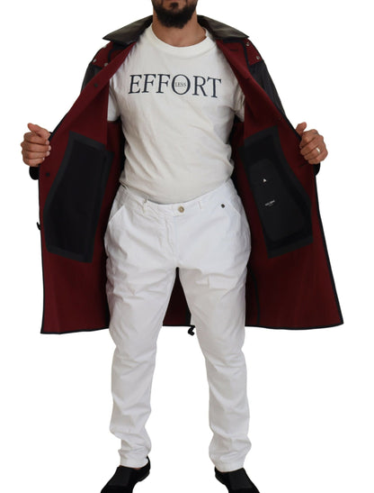 Dolce &amp; Gabbana – Schwarze Trenchcoat-Parka-Baumwolljacke mit Kapuze