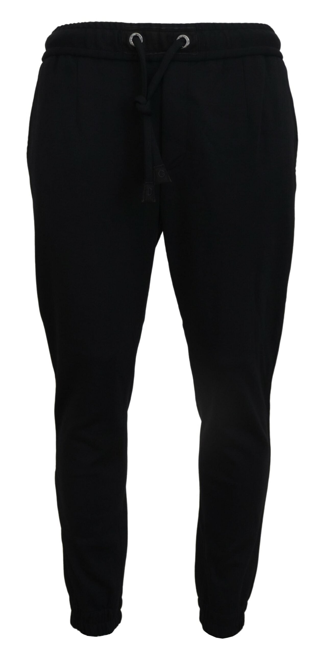 Dolce &amp; Gabbana Schwarze Herren Sport-Jogginghose aus Wolle