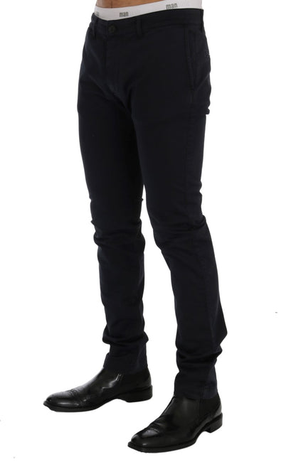 GF Ferre – Blaue Chinohose aus Baumwollstretch
