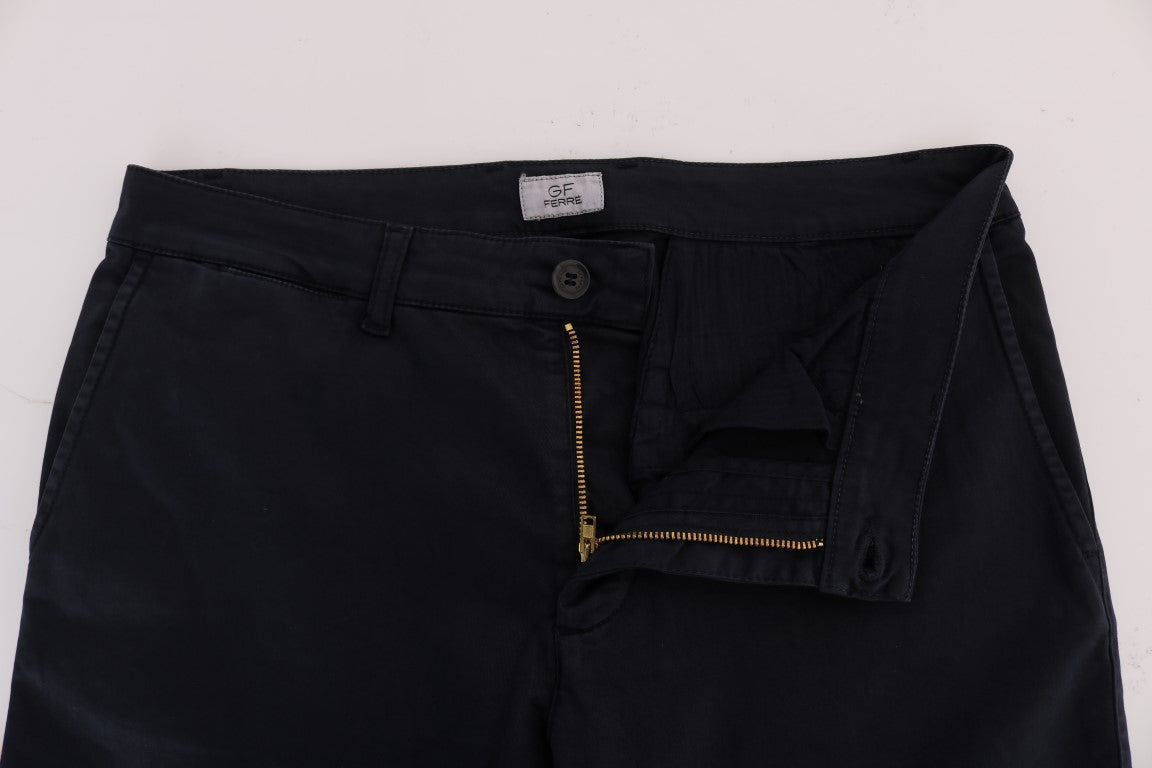 GF Ferre – Blaue Chinohose aus Baumwollstretch