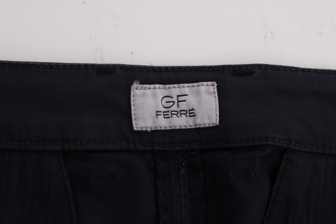 GF Ferre – Blaue Chinohose aus Baumwollstretch