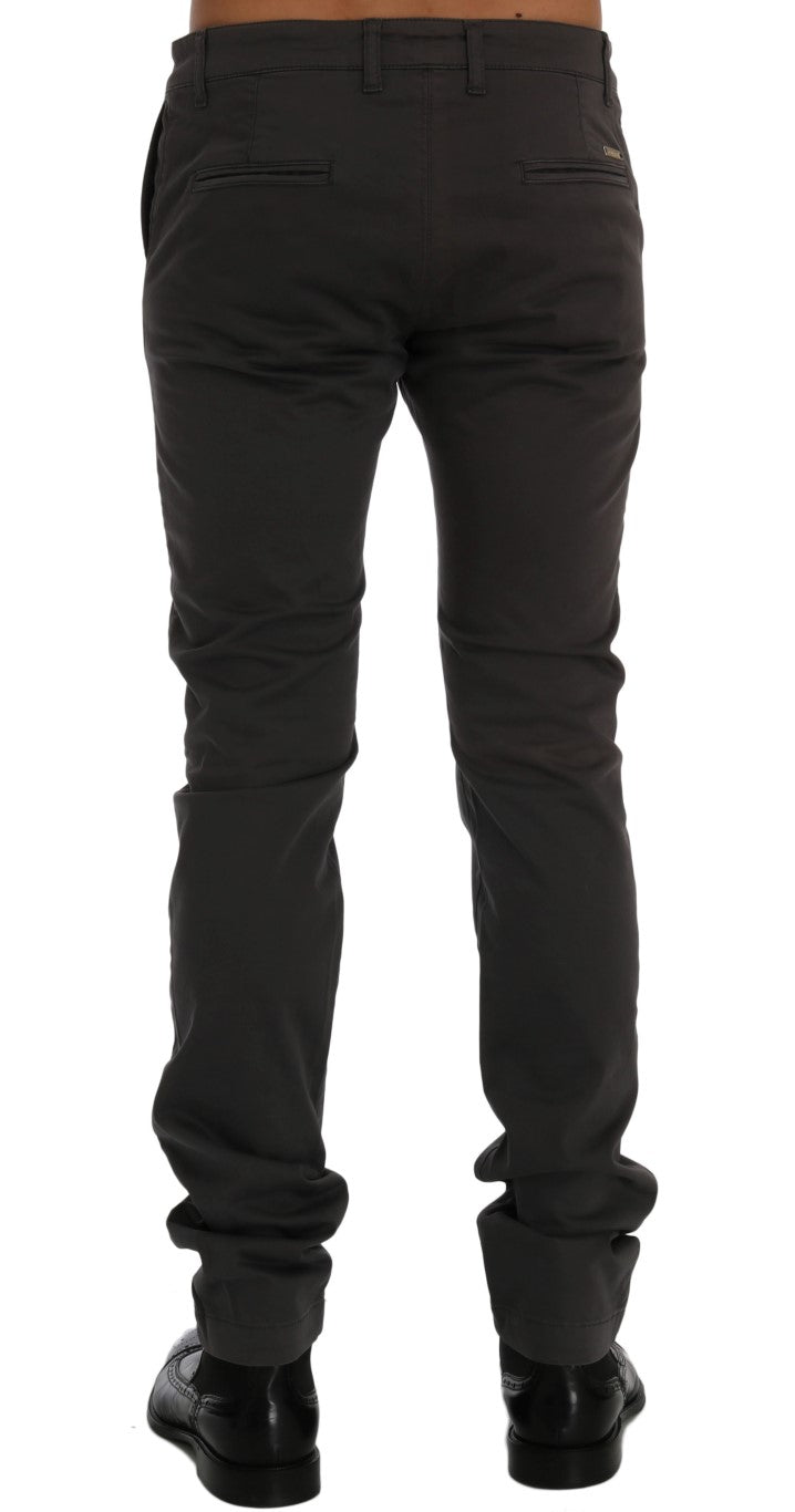 GF Ferre – Graue Chinohose aus Baumwollstretch