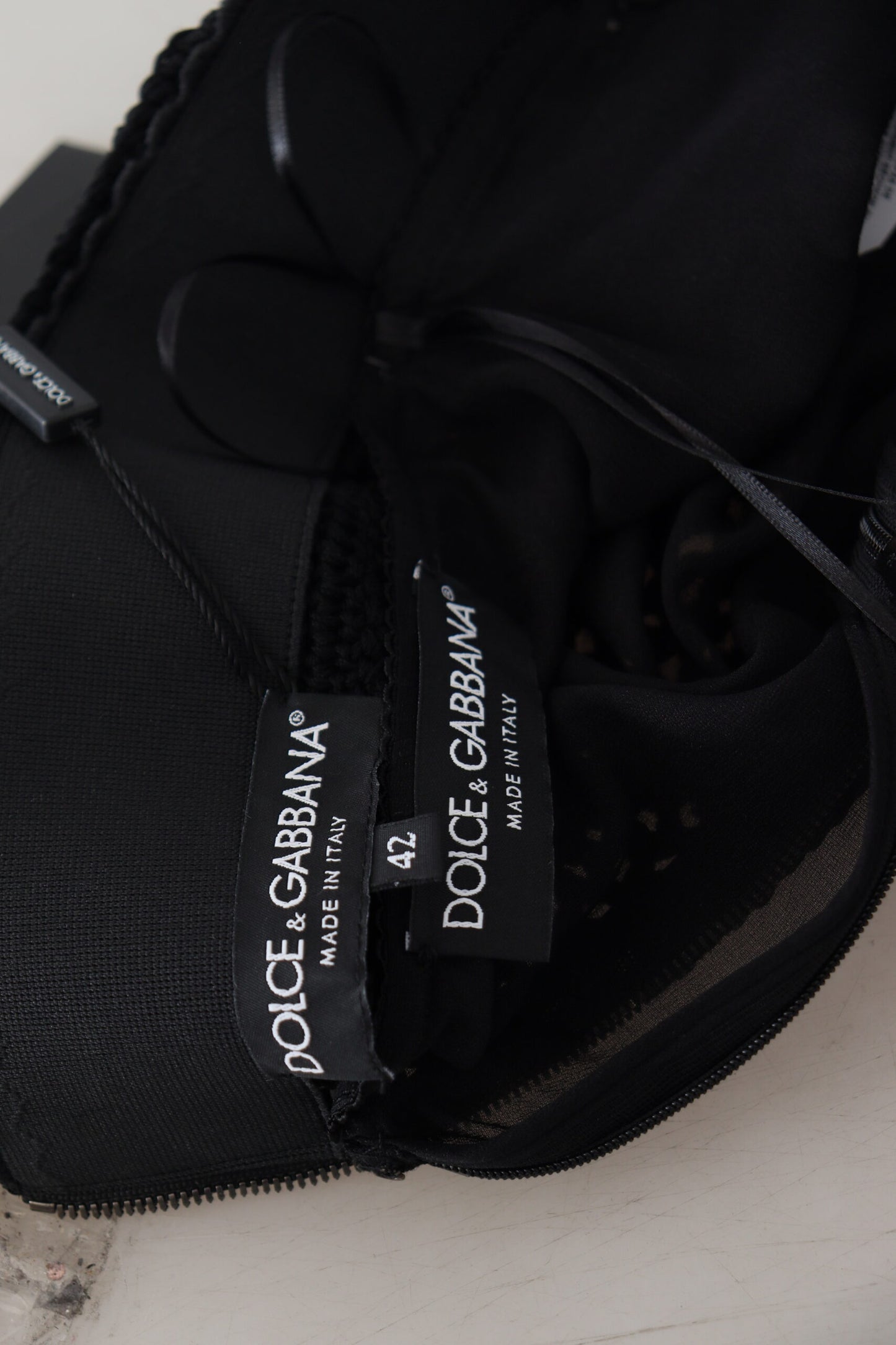 Dolce &amp; Gabbana – Schwarzer Meerjungfrauenrock aus gestrickter Baumwolle mit hoher Taille