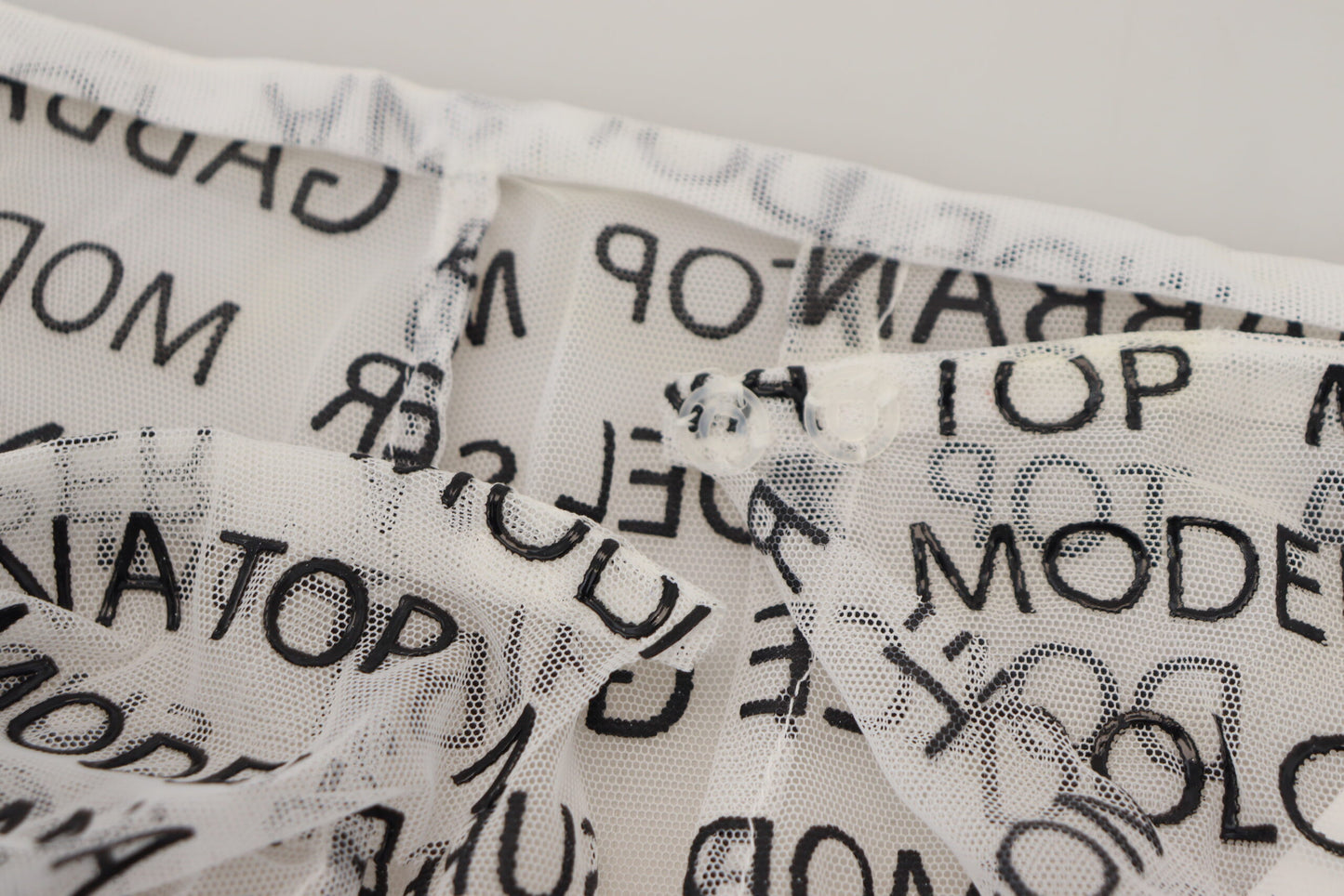 Dolce &amp; Gabbana – Durchsichtiger Minirock in A-Linie mit weißem Logo