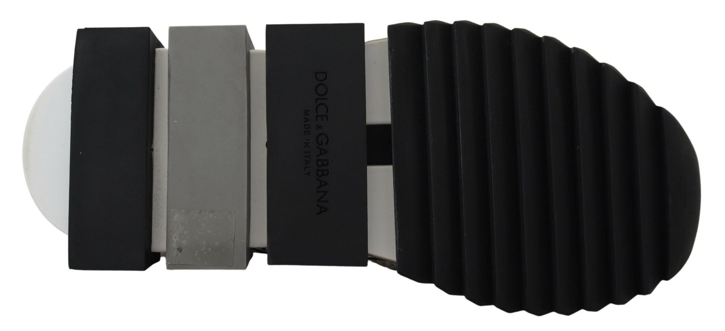 Dolce &amp; Gabbana Silber Strass Sorrento Sneakers Schuhe