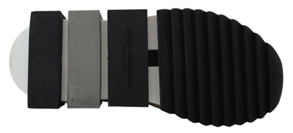 Dolce &amp; Gabbana Silber Strass Sorrento Sneakers Schuhe