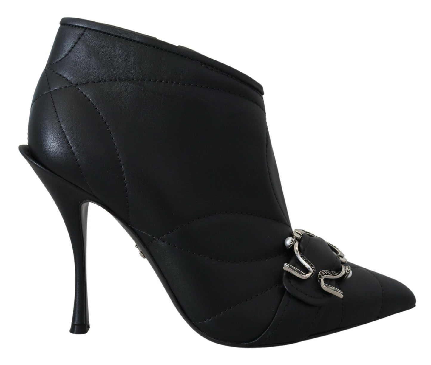 Dolce &amp; Gabbana – Devotion – Gesteppte Ankle Boots mit Schnalle in Schwarz