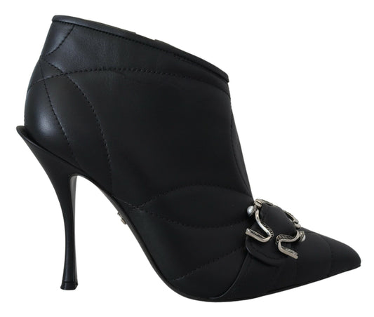 Dolce &amp; Gabbana – Devotion – Gesteppte Ankle Boots mit Schnalle in Schwarz