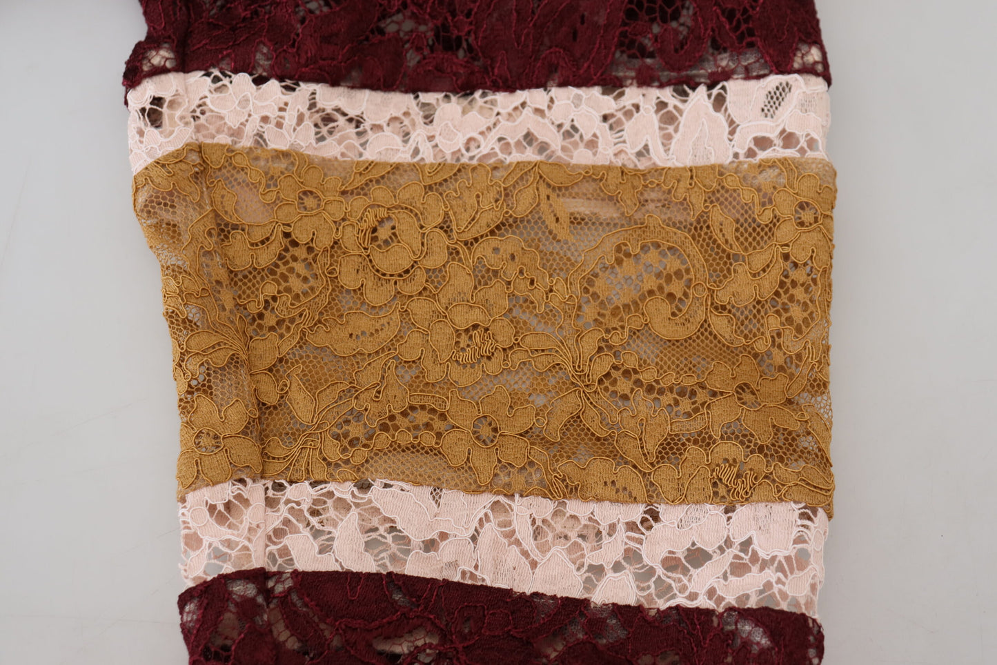 Dolce &amp; Gabbana Mehrfarbiger Pullover mit V-Ausschnitt aus Spitze