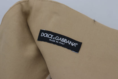 Dolce &amp; Gabbana – Karottenhose aus brauner Baumwolle mit hoher Taille