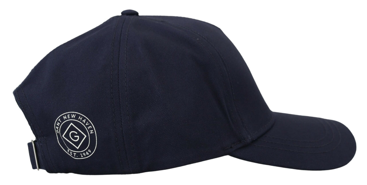 Gant Baseballkappe aus Baumwolle mit Logo-Print, lässig, Blau