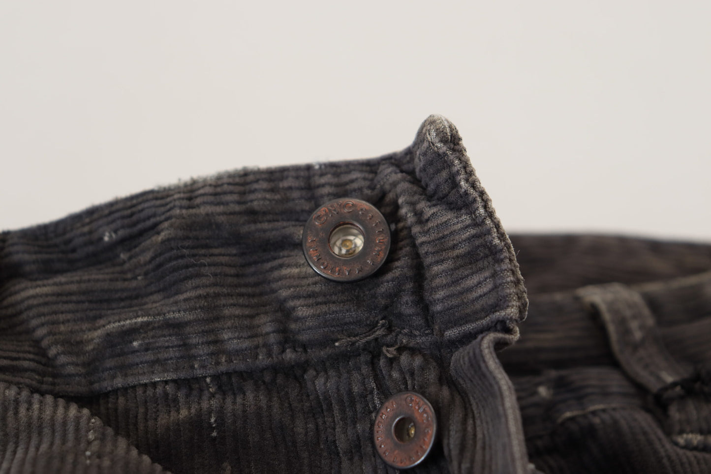 Costume National Graue Baumwollcord-Jeans für Herren