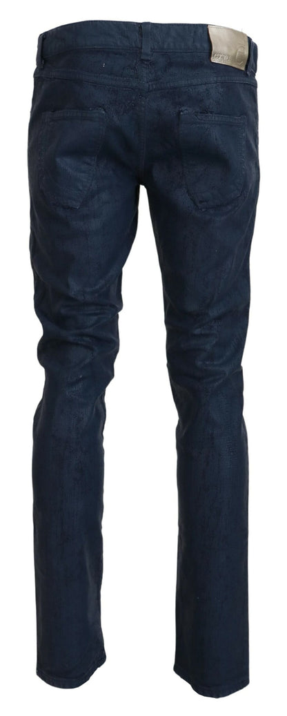 Exte Blue Cotton Tapered Slim Fit Herren Casual Denim Jeans