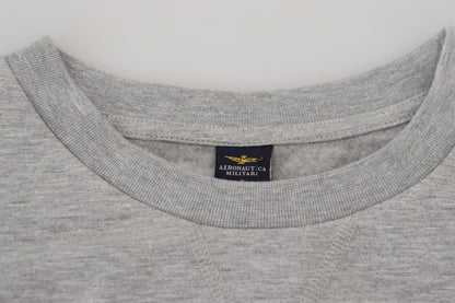 Aeronautica Militare grauer Herren-Pullover-Sweatshirt-Pullover