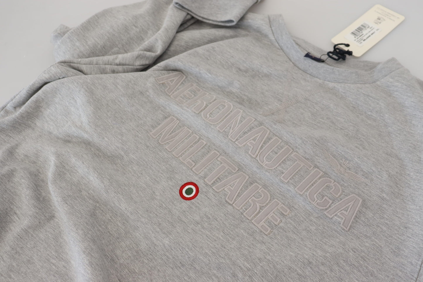 Aeronautica Militare grauer Herren-Pullover-Sweatshirt-Pullover