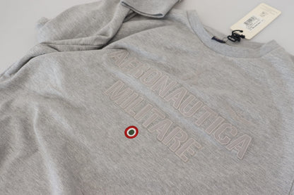Aeronautica Militare grauer Herren-Pullover-Sweatshirt-Pullover