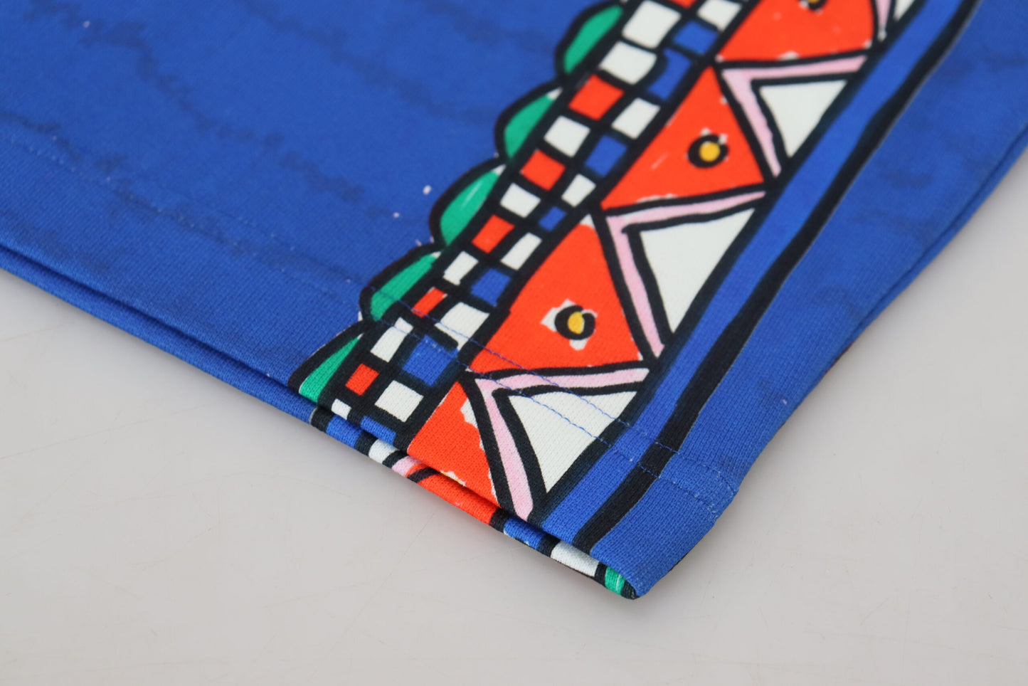 Dolce &amp; Gabbana – Blaue Bermudashorts aus bedruckter Baumwolle