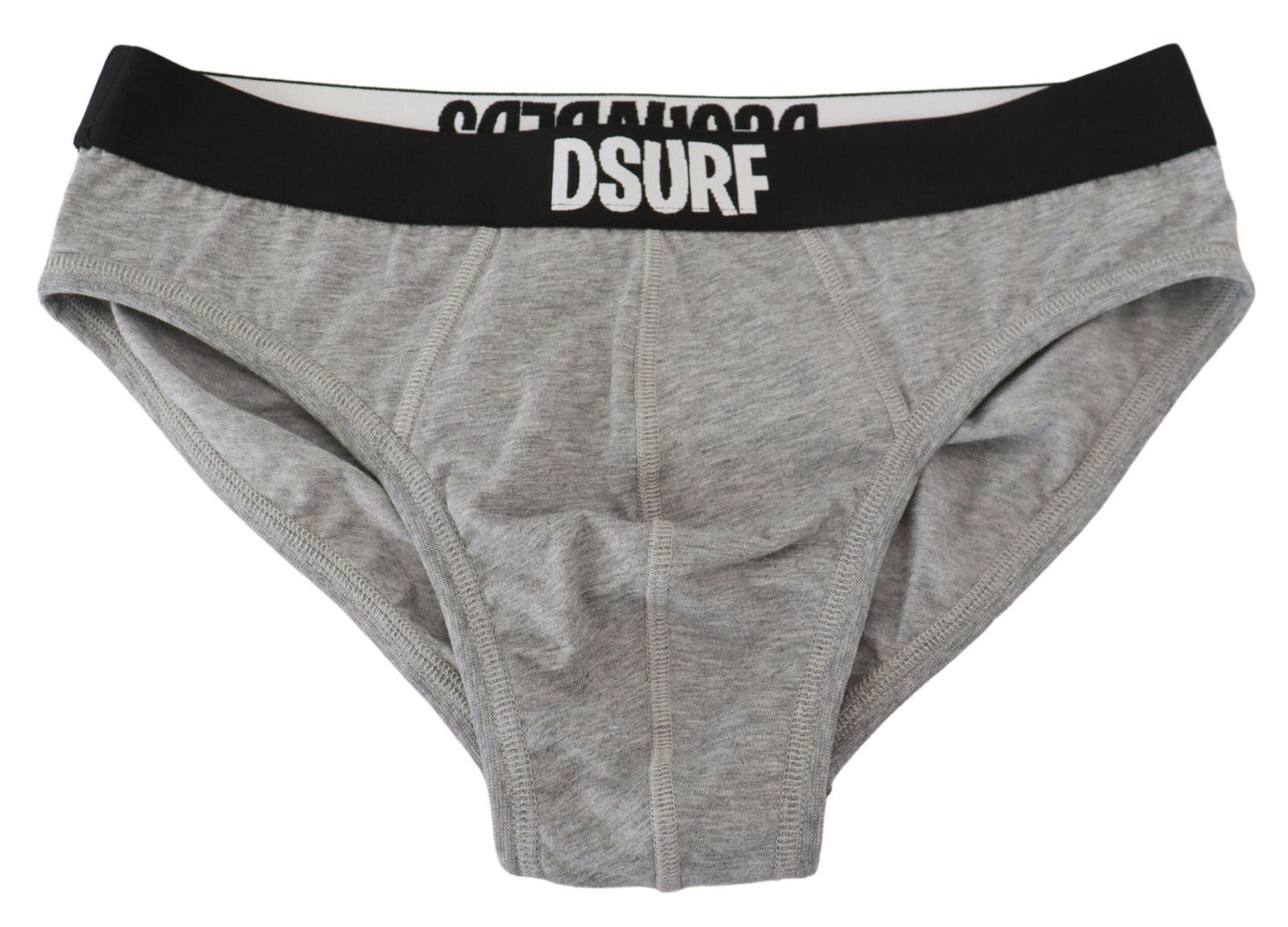 Dsquared² Graue DSURF Logo Baumwolle Stretch Herren Slip Unterwäsche
