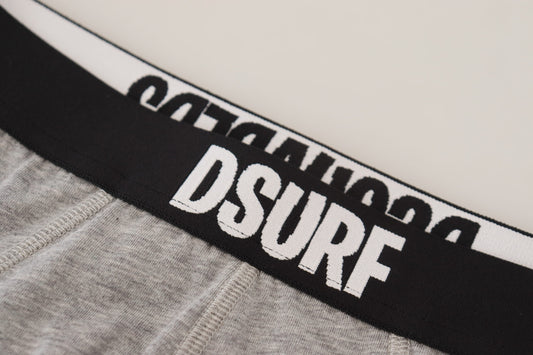 Dsquared² Graue DSURF Logo Baumwolle Stretch Herren Slip Unterwäsche