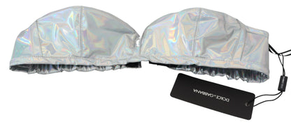 Dolce &amp; Gabbana – Bustier-BH-Oberteil mit holografischem Effekt in Silber